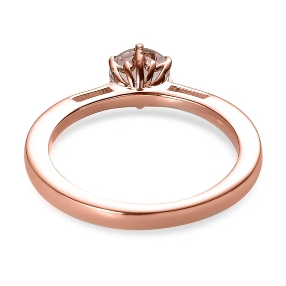 Genuine Morganite Solitaire Ring, Earrings & Necklace Set. - Picture 5 of 7